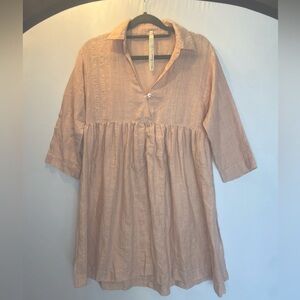 Uncle Frank Anthropologie pink babydoll mini dress or blouse. Size XS $150